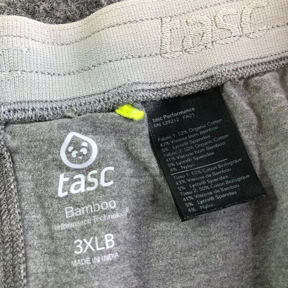 TASC Performance Shorts Mens 3XLB Light Gray Pcokets Organic Bamboo Performance - Picture 5 of 10
